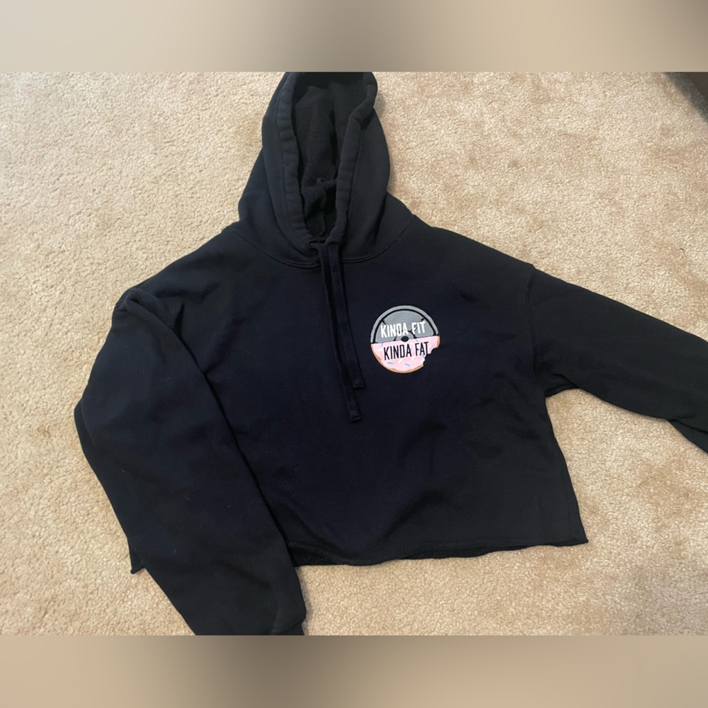 Kinda Fit Kinda Fat Cropped Hoodie